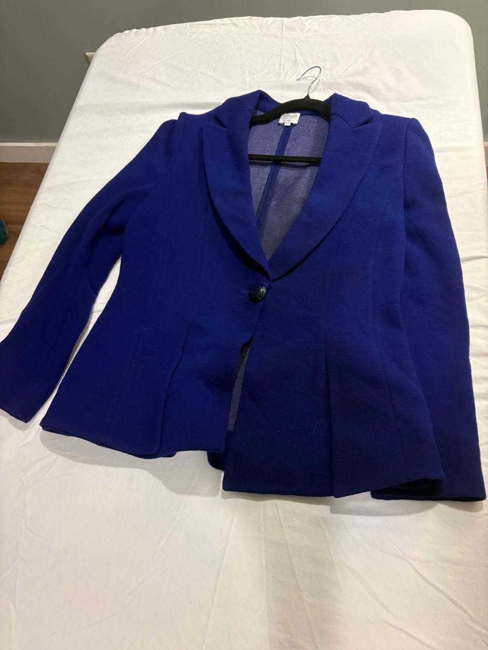 Armani Collezioni Cobalt Blue Single-Button Blazer
